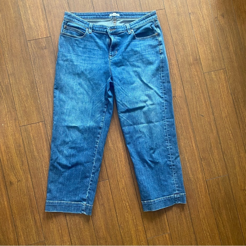 Eileen Fisher Organic Cotton Stretch Ankle Jeans Size 12